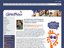 Tablet Screenshot of giftedkids.ie